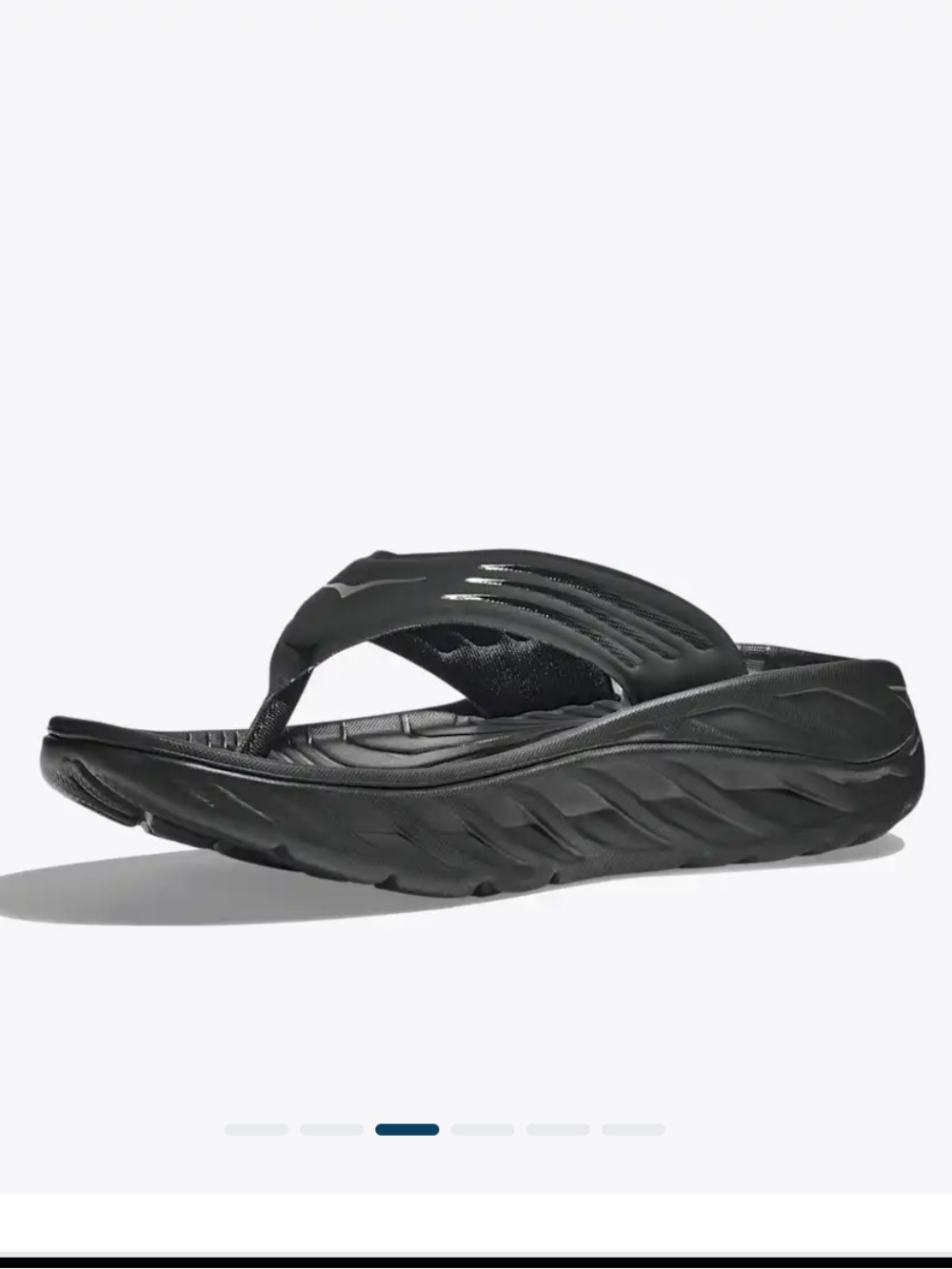HOKA ORA Recovery Flip Black Comfort Sandals Women’s Size 9/Men’s 7 - Picture 2 of 6